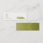 細い緑のヨガ- スキニー名刺 (正面/裏面)