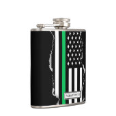 細い緑の線| USAの旗が引き裂かれた様子 フラスク (右)