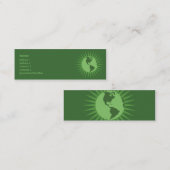 細い緑- スキニー名刺 (正面/裏面)