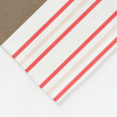 細い縦縞のかわいいマウスwのハートは、名前を加えます フリースブランケット (角)