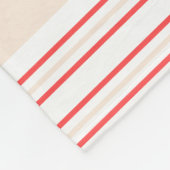 細い縦縞のかわいいマウスwのハートは、名前を加えます フリースブランケット (角)