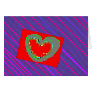 細い縦縞のハート