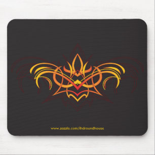 細い縦縞のFireflowerのmousepad マウスパッド