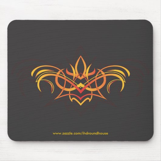 細い縦縞のFireflowerのmousepad マウスパッド (正面)