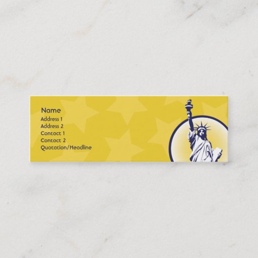 細い自由意志論者- スキニー名刺 (正面)