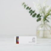 細い色の正方形- スキニー名刺 (スタンド正面)