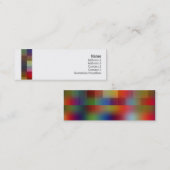 細い色の正方形- スキニー名刺 (正面/裏面)