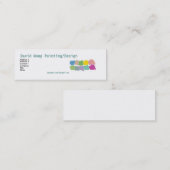 細い色ペイントブラシ材料見本の名刺- スキニー名刺 (正面/裏面)