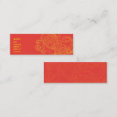 細い花パターン- スキニー名刺 (正面/裏面)