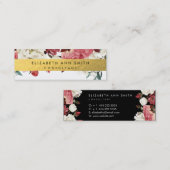 細い花柄の名刺 スキニー名刺 (正面/裏面)