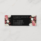 細い花柄の名刺 スキニー名刺 (裏面)