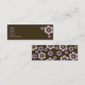 細い花柄- スキニー名刺 (正面/裏面)