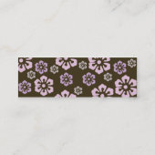 細い花柄- スキニー名刺 (裏面)