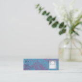 細い花柄- スキニー名刺 (スタンド正面)