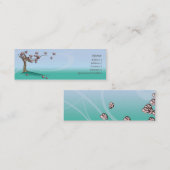 細い花- スキニー名刺 (正面/裏面)