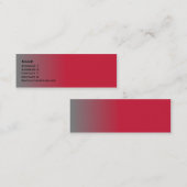 細い赤いクロム スキニー名刺 (正面/裏面)