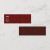 細い赤いタイル- スキニー名刺 (正面/裏面)