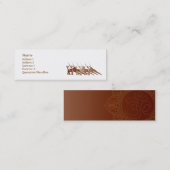 細い赤いヨガ- スキニー名刺 (正面/裏面)