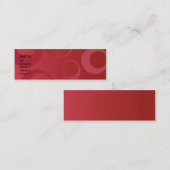 細い赤い円- スキニー名刺 (正面/裏面)