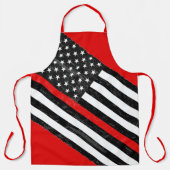 細い赤い線グレンギー エプロン (正面)