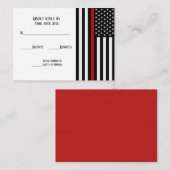 細い赤い線フラグ エンクロージャーカード (正面/裏面)