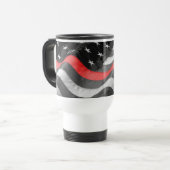 細い赤い線 トラベルマグ (正面左)