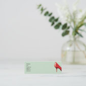 細い赤い靴- スキニー名刺 (スタンド正面)