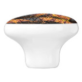 細い赤線と炎 セラミックノブ (側面)