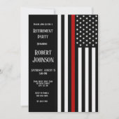 細い赤線の退職 招待状 (正面)