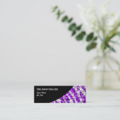 細い輝きのシマウマの紫色の黒いカーブ スキニー名刺 (スタンド正面)