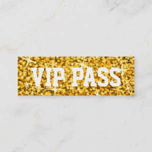 細い輝きの"金ゴールド" 「VIPのパス」の名刺 スキニー名刺