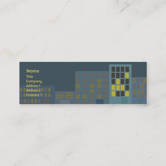 細い都市- スキニー名刺 (正面)