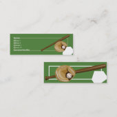 細い野球- スキニー名刺 (正面/裏面)