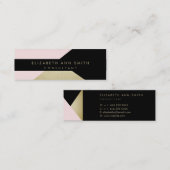 細い金ゴールドの効果のシックな名刺 スキニー名刺 (正面/裏面)