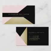 細い金ゴールドの効果のシックな名刺 名刺 (正面/裏面)