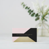 細い金ゴールドの効果のシックな名刺 名刺 (スタンド正面)