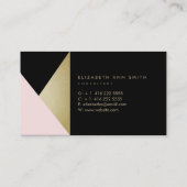 細い金ゴールドの効果のシックな名刺 名刺 (裏面)