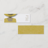 細い金ゴールドの帽子- スキニー名刺 (正面/裏面)