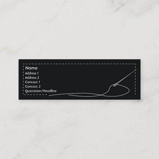 細い針- スキニー名刺 (正面)