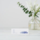 細い青いバイク- スキニー名刺 (スタンド正面)