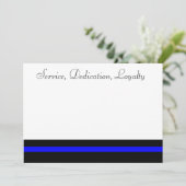 細い青い線の招待状 招待状 (スタンド正面)