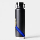 細い青い線 ウォーターボトル (背面)