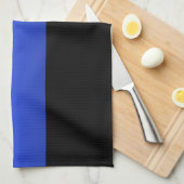 細い青い線 キッチンタオル (四つ折り)
