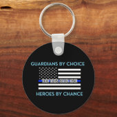 細い青い線 キーホルダー (裏面)