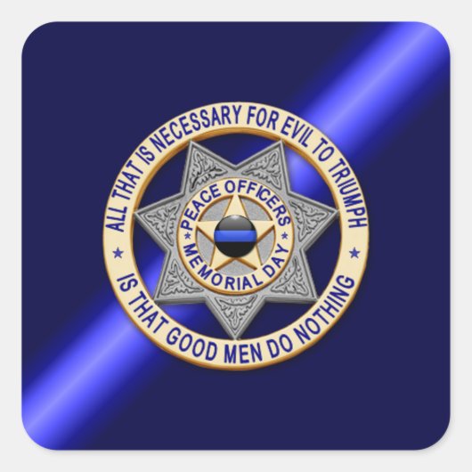 細い青い線 スクエアシール (正面)