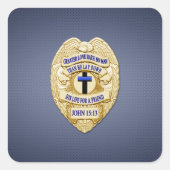 細い青い線 スクエアシール (正面)