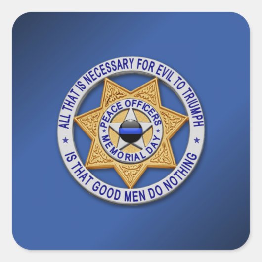 細い青い線 スクエアシール (正面)