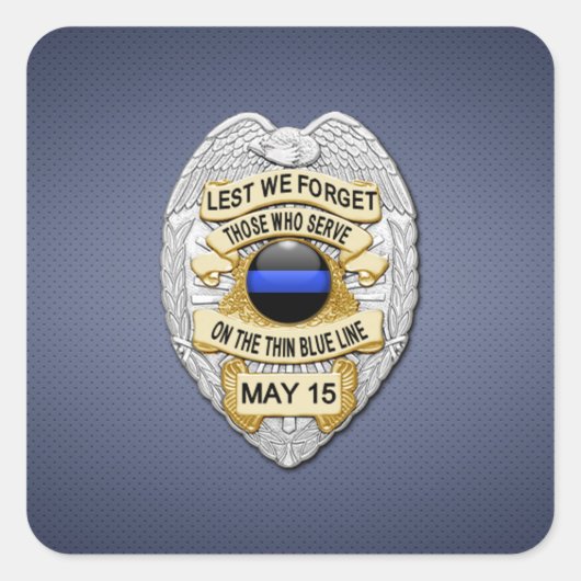 細い青い線 スクエアシール (正面)