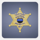 細い青い線 スクエアシール (正面)