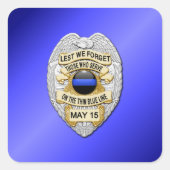 細い青い線 スクエアシール (正面)